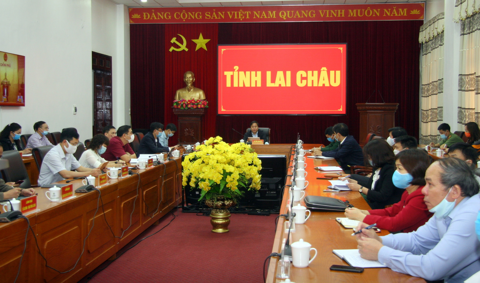 Quang cảnh điểm cầu tỉnh Lai Châu.